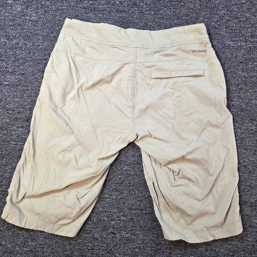 Columbia Hiking Shorts Women 31 Tan Drawstring Capri‎ Cargo Gorpcore Outdoor